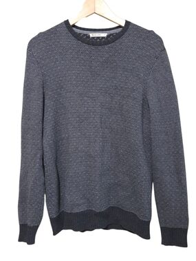 Marine Layer Men's Dark Gray Textured Crewneck Sweater